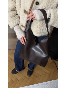 Жіноча сумка шопер 018 шоколадна