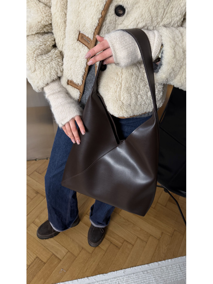 Жіноча сумка шопер 018 шоколадна