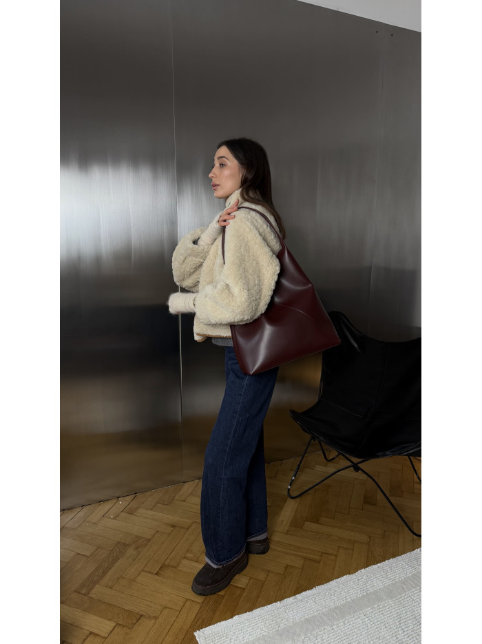 Жіноча сумка шопер 018 бордова