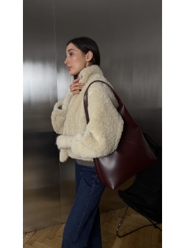 Жіноча сумка шопер 018 бордова