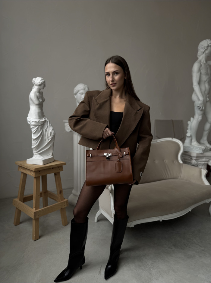 Жіноча сумка шопер карамельна 021