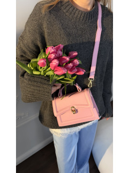 Жіноча міні сумка пудра 030