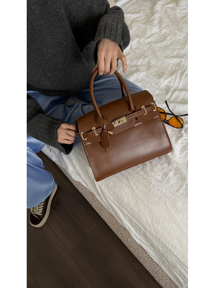 Жіноча сумка крос боді карамельна 038