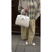 Жіноча сумка крос боді біла соломʼяна 038