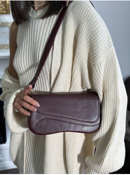 Жіноча сумка багет 042 бордова