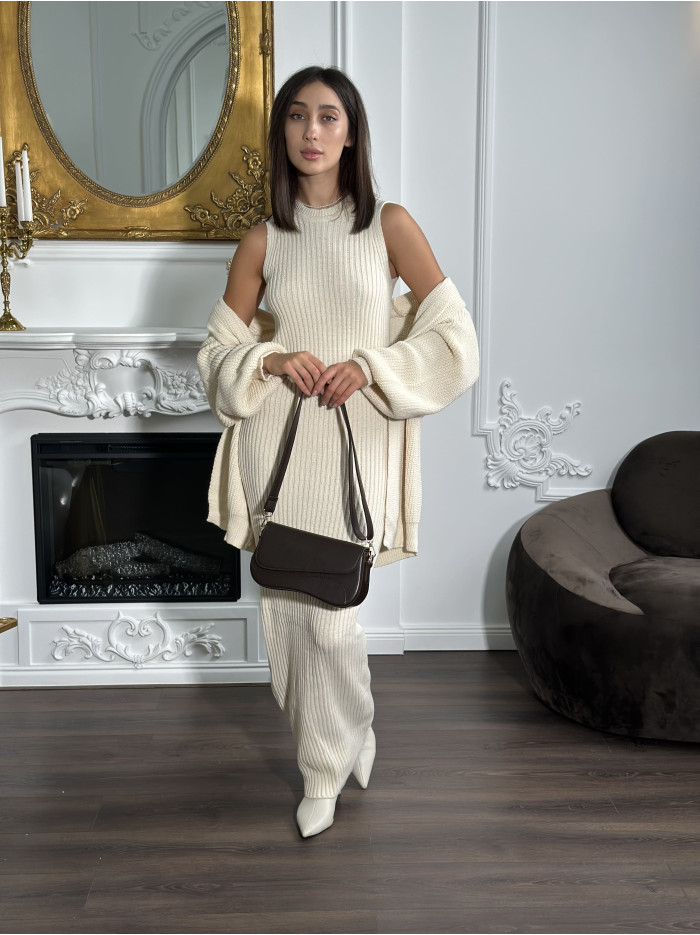 Жіноча сумка багет 042 шоколадна