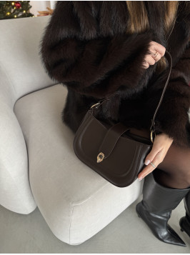 Жіноча сумка багет 043 шоколадна