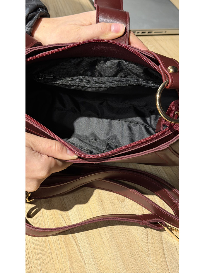 Жіноча сумка багет 043 бордова