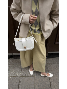Жіноча сумка багет 043 біла