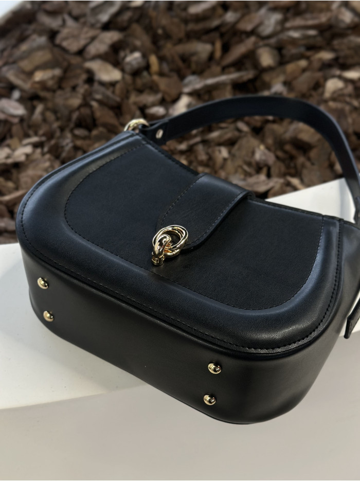 Жіноча сумка багет 043 чорна