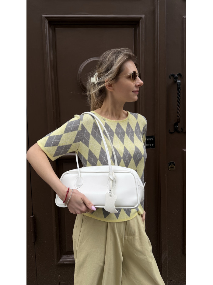 Жіноча сумка багет 051 біла