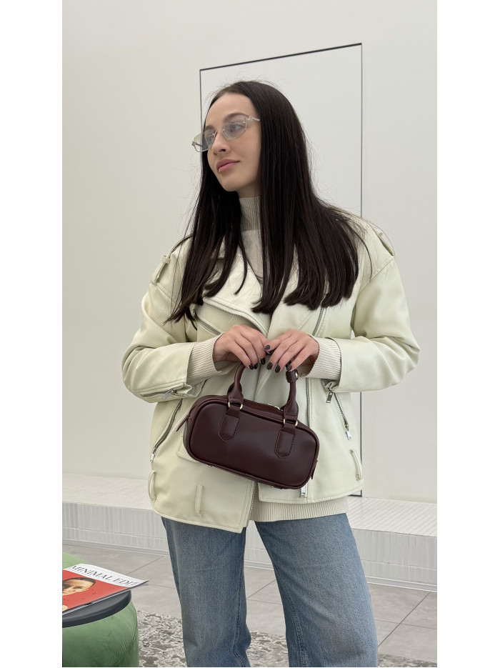 Жіноча сумка бордова крос боді 053