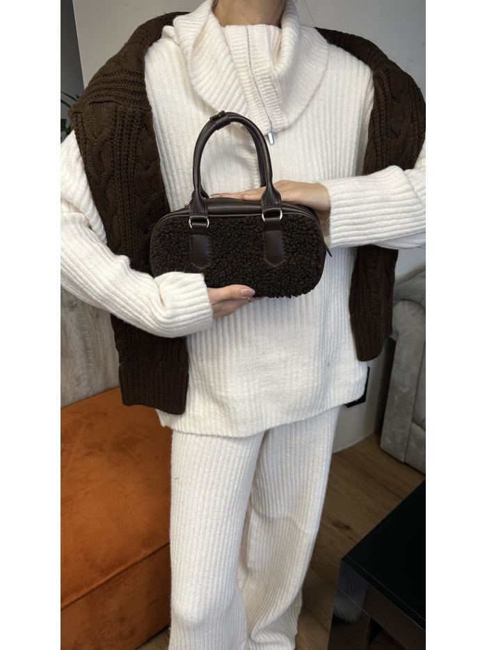 Жіноча сумка крос боді 053 шоколадна тедді