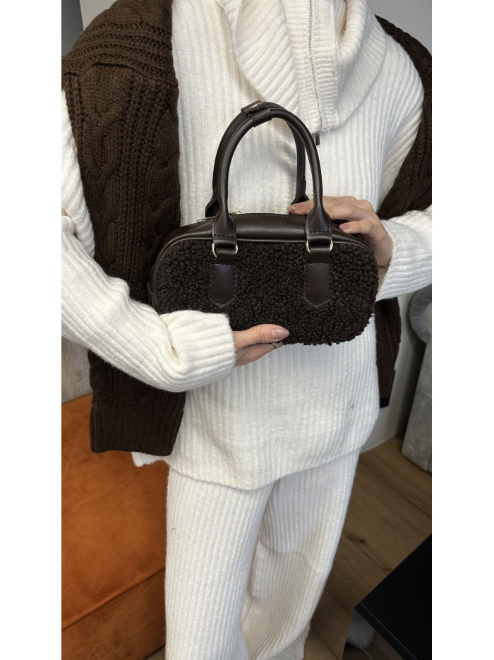 Жіноча сумка крос боді 053 шоколадна тедді