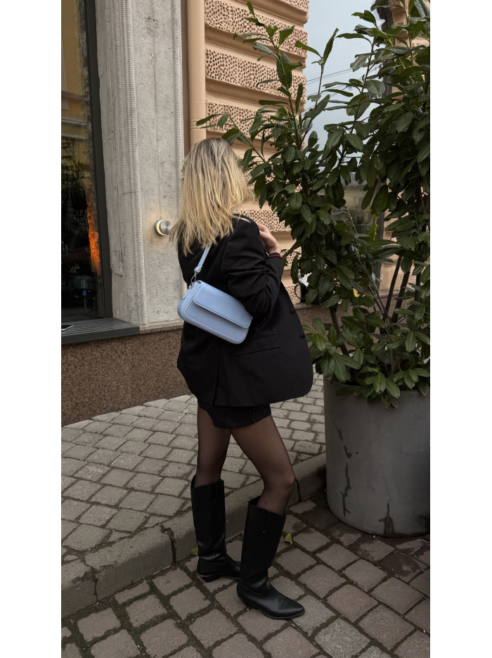 Жіноча міні сумка блакитна 054