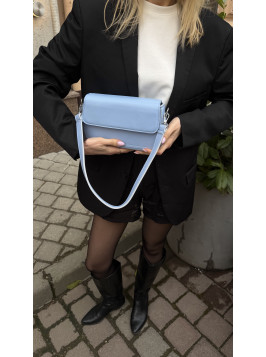 Жіноча міні сумка блакитна 054
