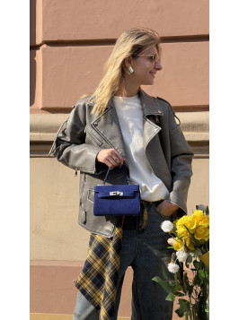 Жіноча міні сумка електрик замшева 055