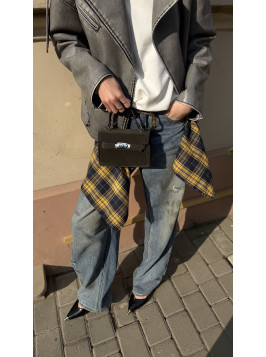 Жіноча міні сумка оливкова замшева 055