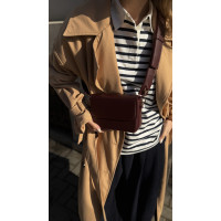 Жіноча міні сумка бордова 056