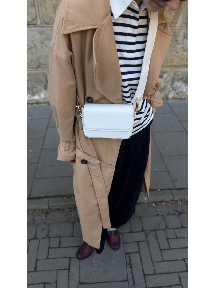 Жіноча міні сумка біла 056