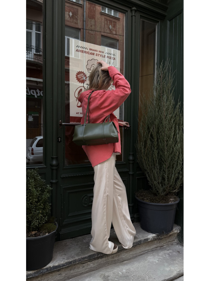 Жіноча сумка багет 058 оливкова