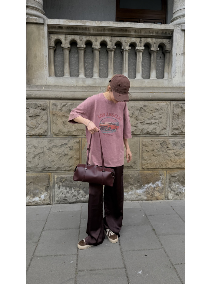 Жіноча сумка багет 058 бордова