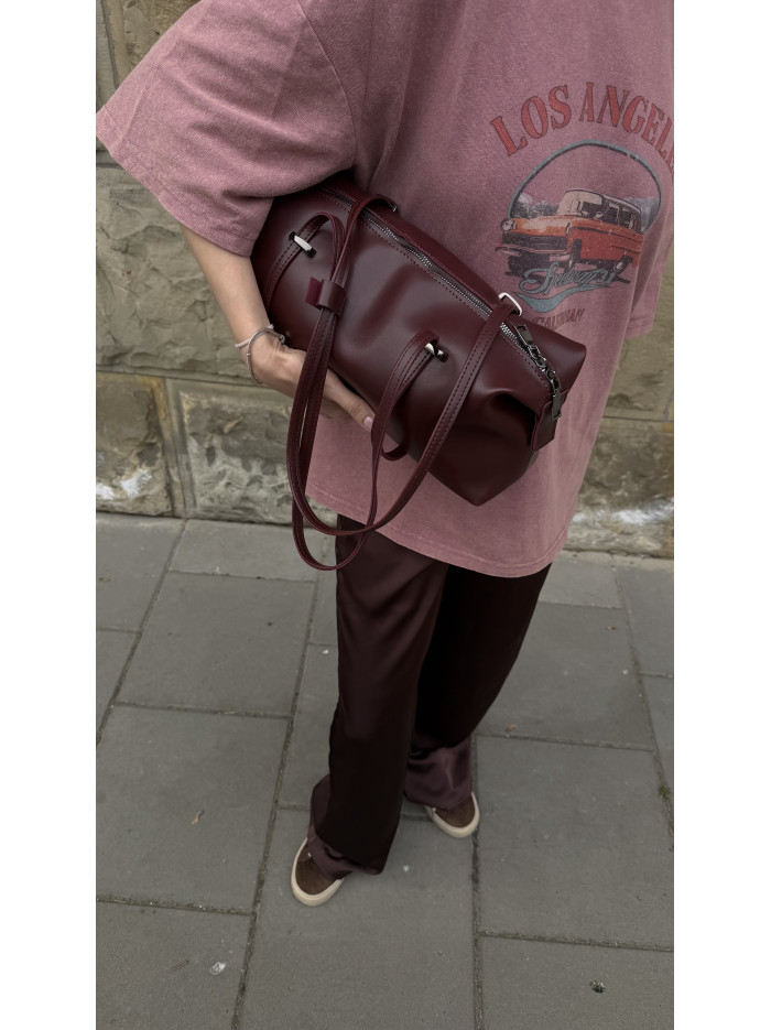 Жіноча сумка багет 058 бордова