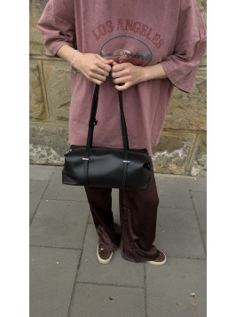 Жіноча сумка багет 058 чорна