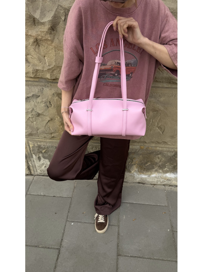 Жіноча сумка багет 058 пудра