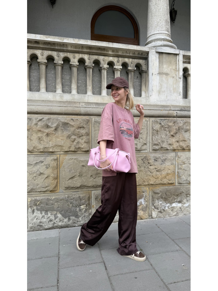 Жіноча сумка багет 058 пудра