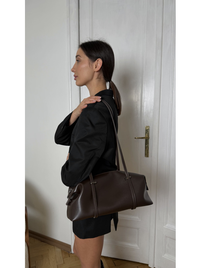 Жіноча сумка багет 058 шоколадна