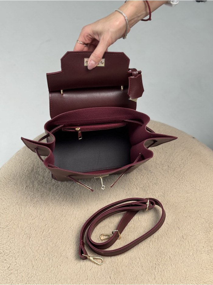 Жіноча сумка крос боді 061А бордова