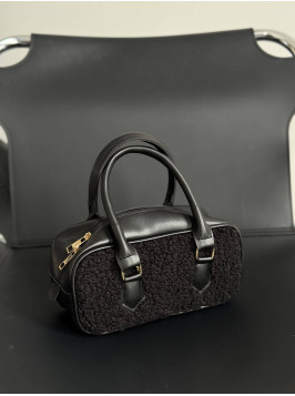 Жіноча сумка крос боді 053 чорна тедді