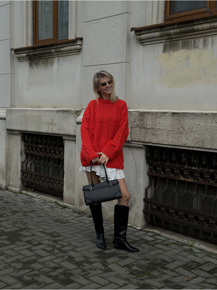 Жіноча сумка багет 073 чорна