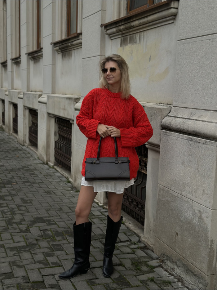 Жіноча сумка багет 073 шоколадна