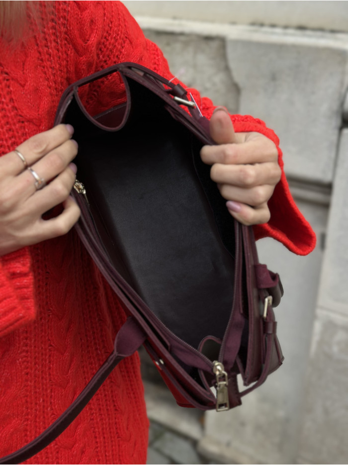 Жіноча сумка багет 073 шоколадна