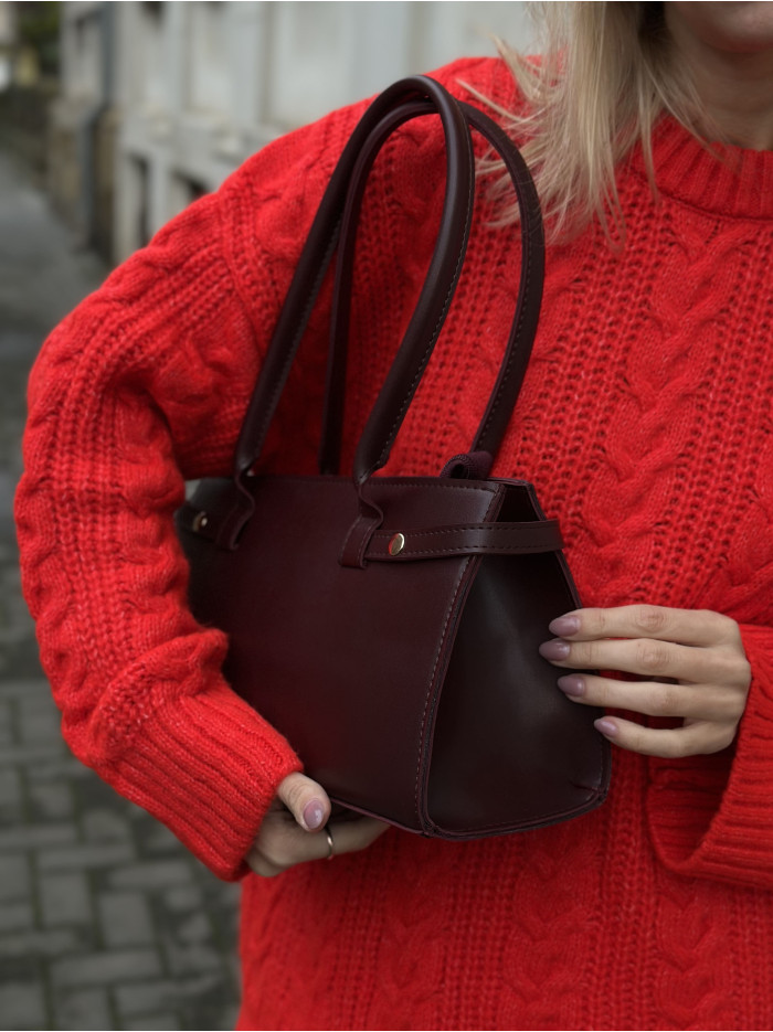 Жіноча сумка багет 073 бордова