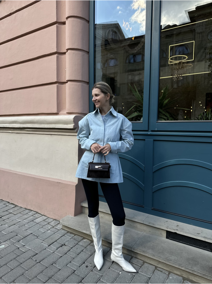 Жіноча міні сумка шоколадна замшева 065