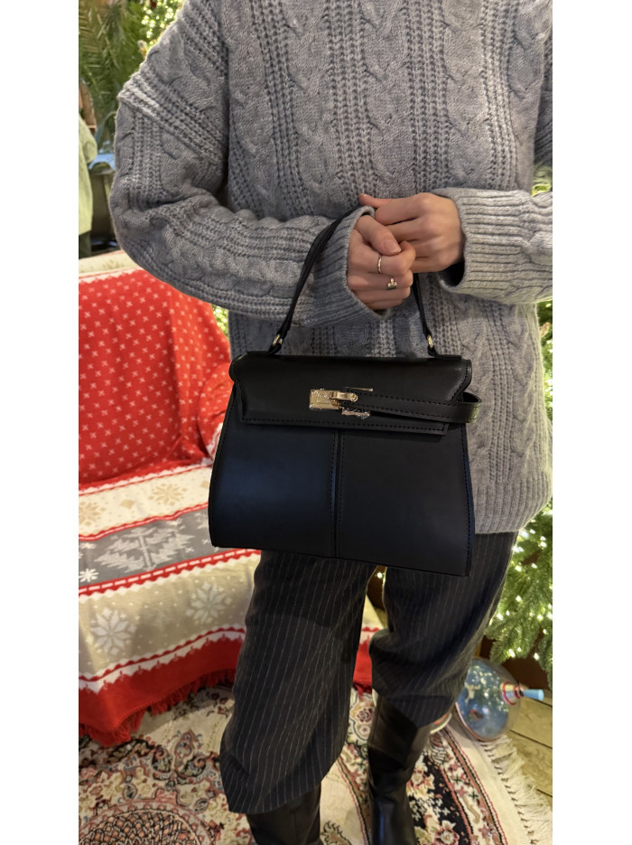 Жіноча сумка крос боді чорна 065А