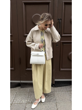 Жіноча сумка крос боді біла 065А