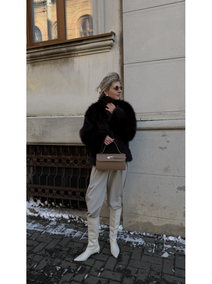 Жіноча міні сумка мокко 065В