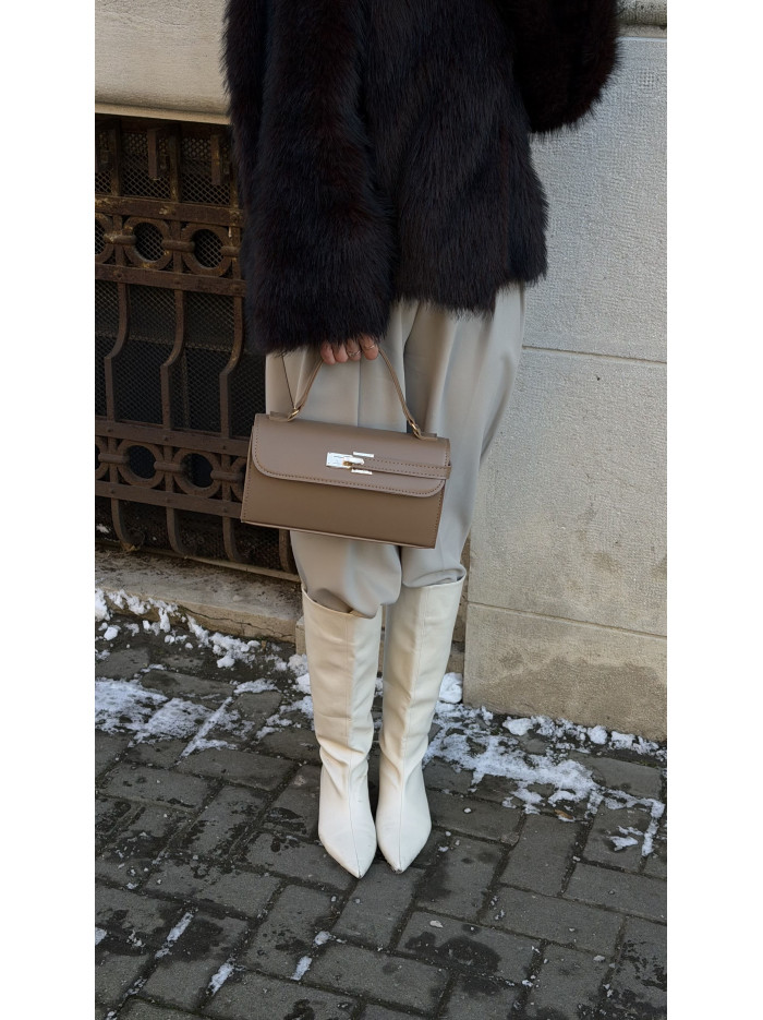 Жіноча міні сумка мокко 065В