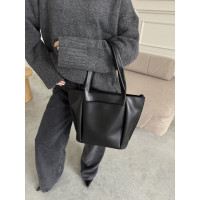 Жіноча сумка шопер чорна 17-20