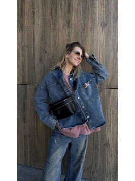 Жіноча сумка бананка чорна 19-95