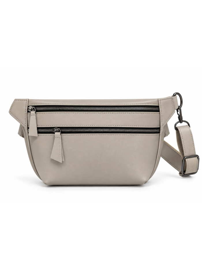 Жіноча сумка бананка бежева 19-95