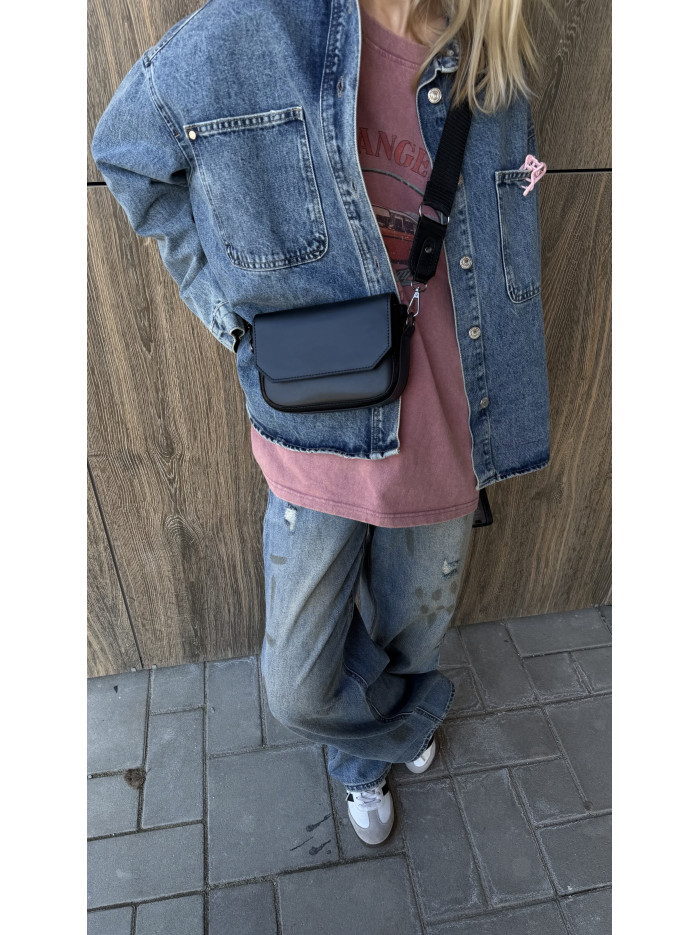 Жіноча міні сумка чорна 20-38