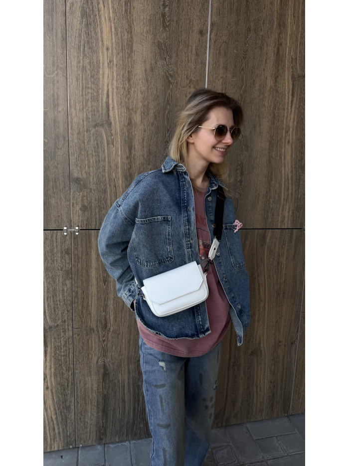 Жіноча міні сумка біла 20-38