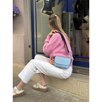 Жіноча міні сумка блакитна 20-38