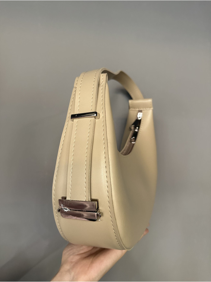 Жіноча сумка багет бежева 22-10