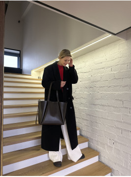 Жіноча сумка шопер шоколад 23-02